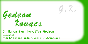 gedeon kovacs business card